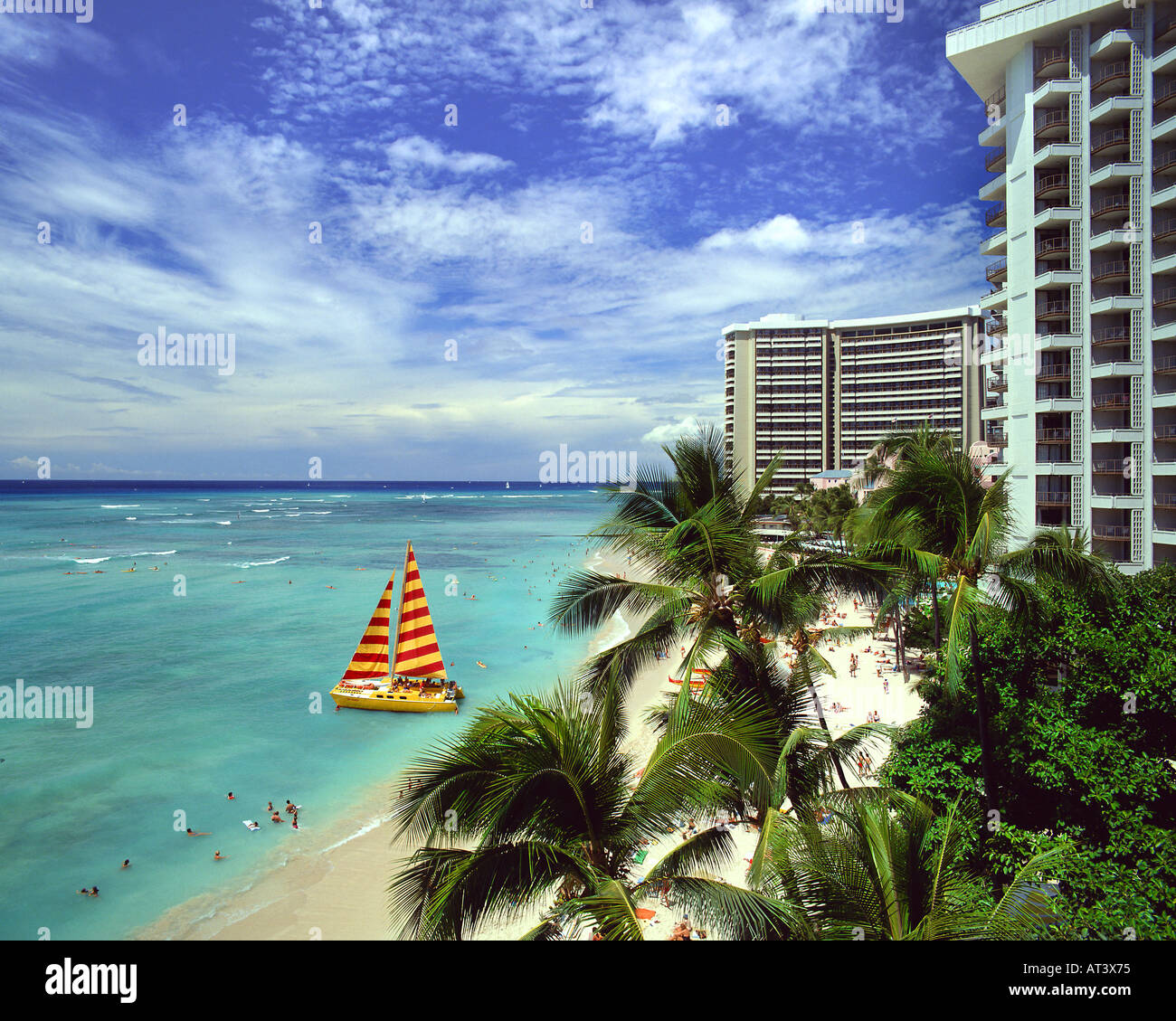 Spectacular view honolulu hawaii usa hi res stock photography and
