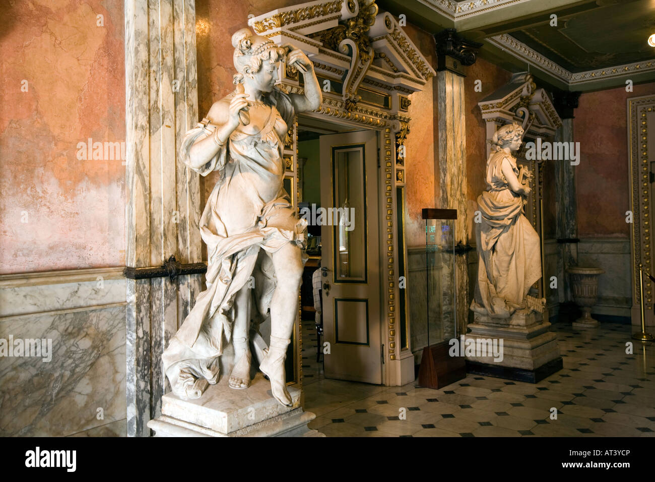 Costa Rica San Jose teatro Nacional National Theatre marble statues in