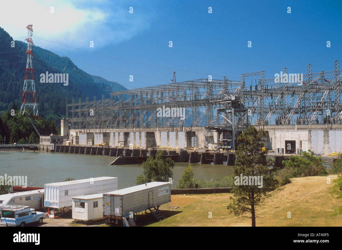 Bonneville Dam on the Columbia River in Washington and Oregon operated
