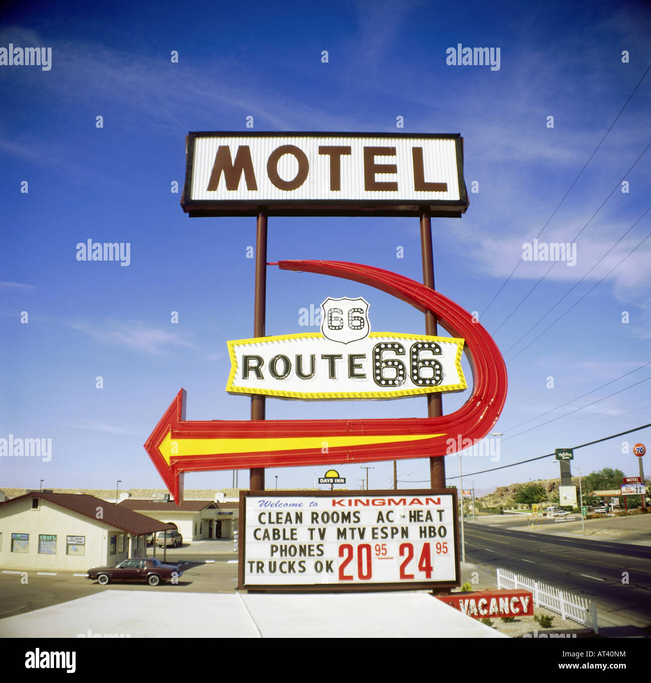 Route 66 motel sign hi-res stock photography and images - Alamy