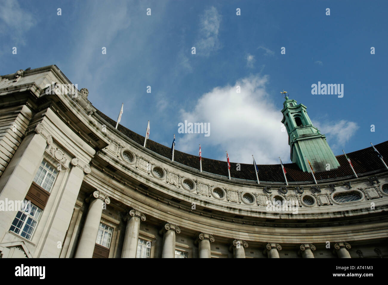 County Hall former GLC headquarters South Bank London England Stock ...