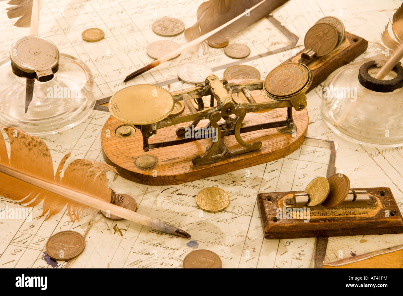 Ruthwell Savings Bank Museum counterfeit coin detector scales quill ink