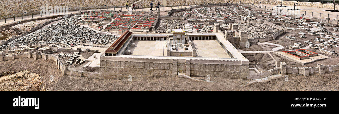 Model of Jerusalem dating from the time of the Second Temple Stock Photo