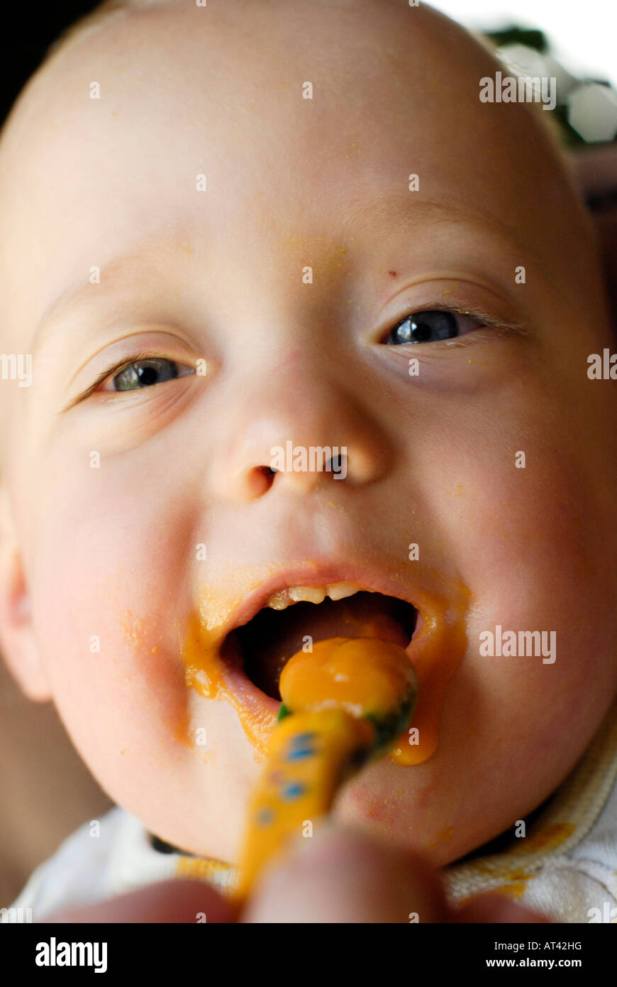 Toddler Eating Stock Photo