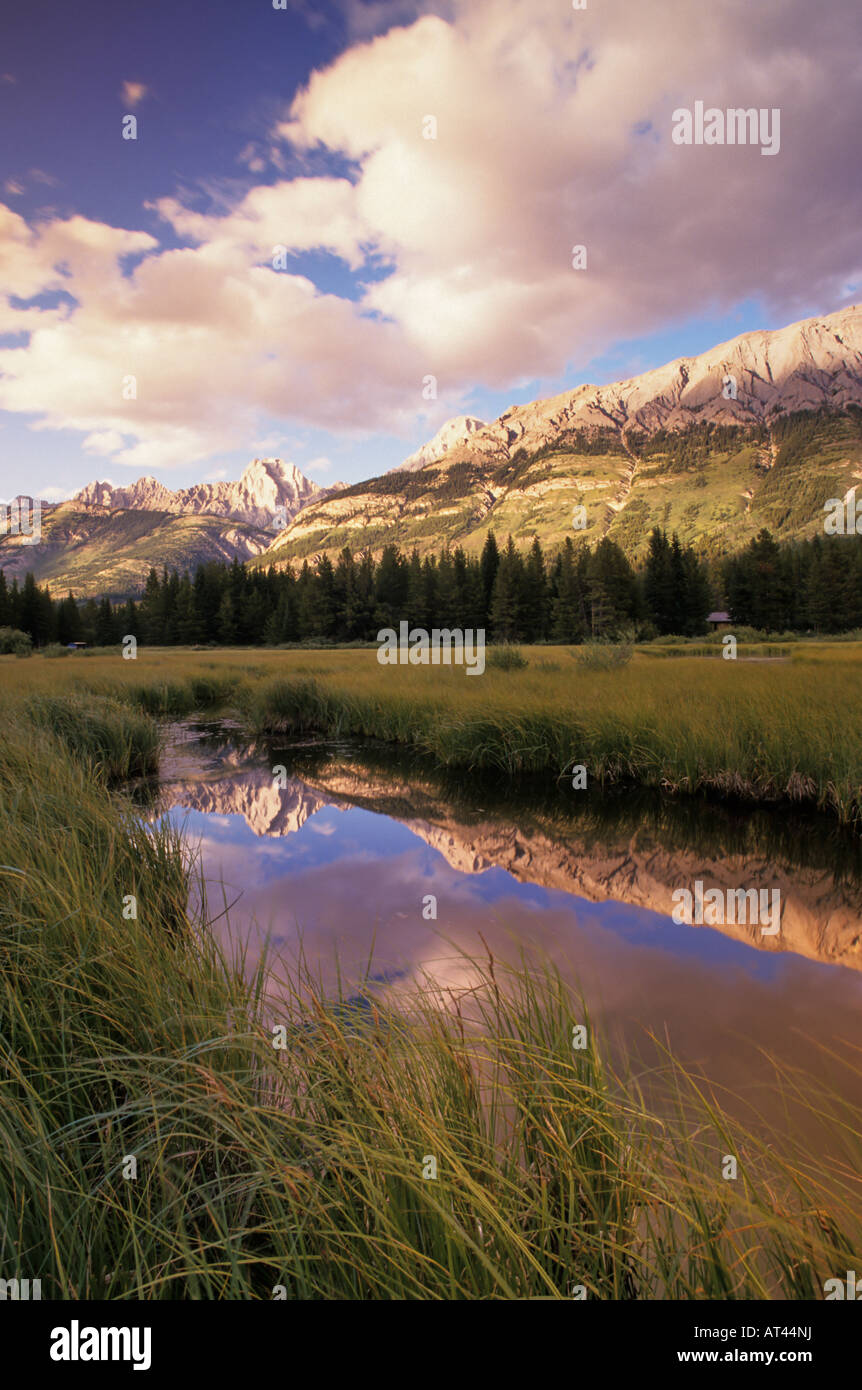 Mount Wintour and Pocaterra Ponds Peter Lougheed Provincial Park Alberta Stock Photo