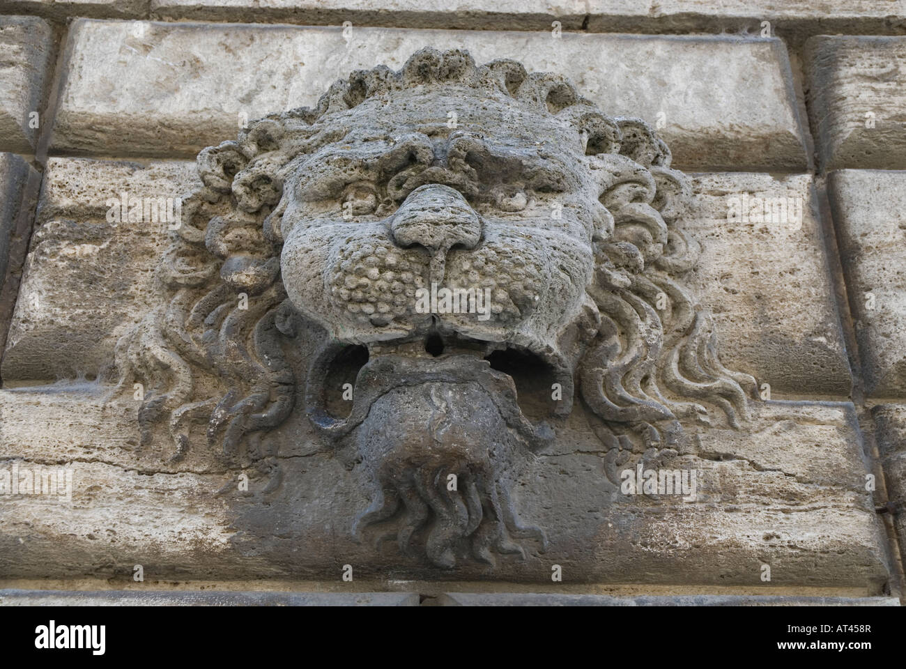 lion's head Montepulciano, Siena, Tuscany, Italy Stock Photo