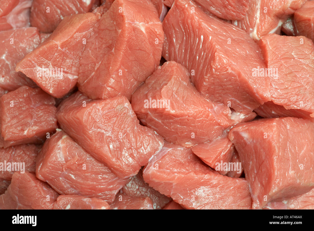 Chopped Raw Beef Stock Photo