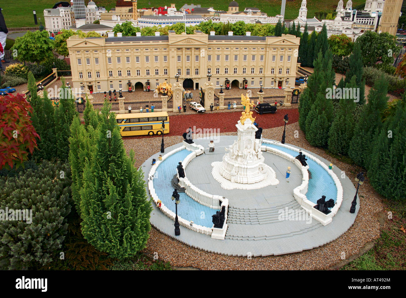 Lego model of Buckingham Palace and Queen Victoria Memorial statue at  Legoland Windsor Stock Photo - Alamy