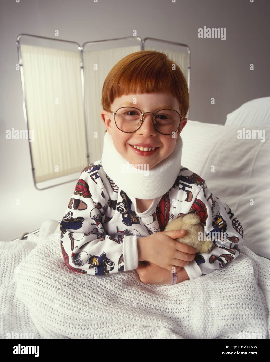 Little Boy in Hospital Bed Stock Photo Alamy