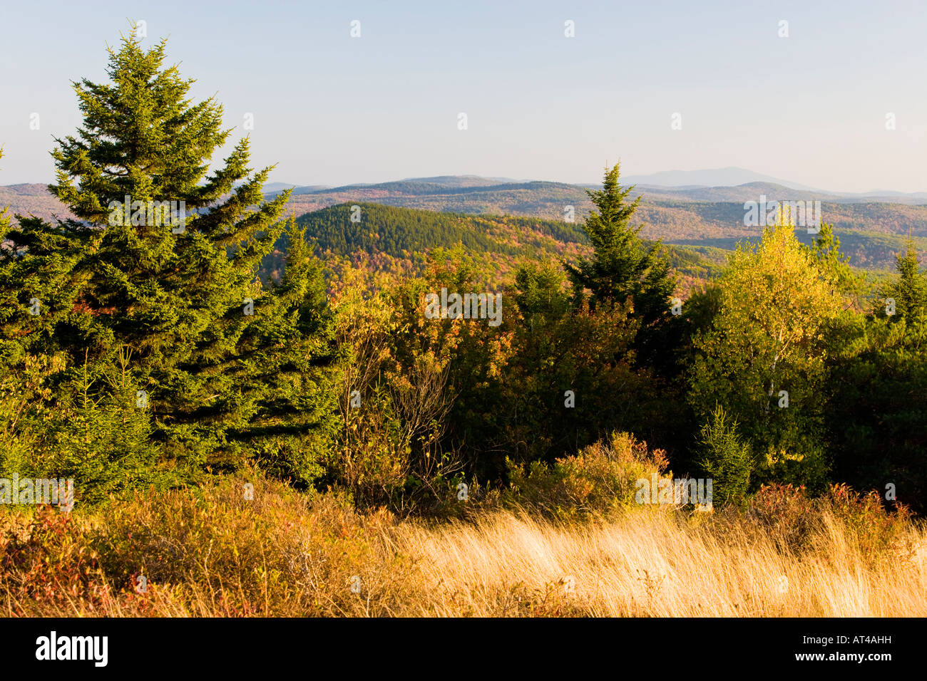 The view south from the summit of Silver Mountain in Lempster, New
