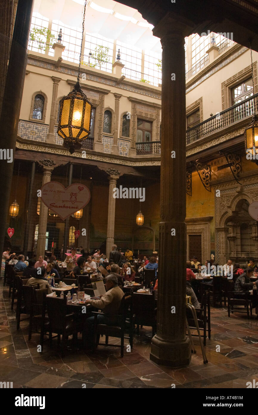 Interior view of "Casa de los Azulejos" (House of tiles) in Mexico City, owned by the Sanborn´s store-restaurant chain. Stock Photo