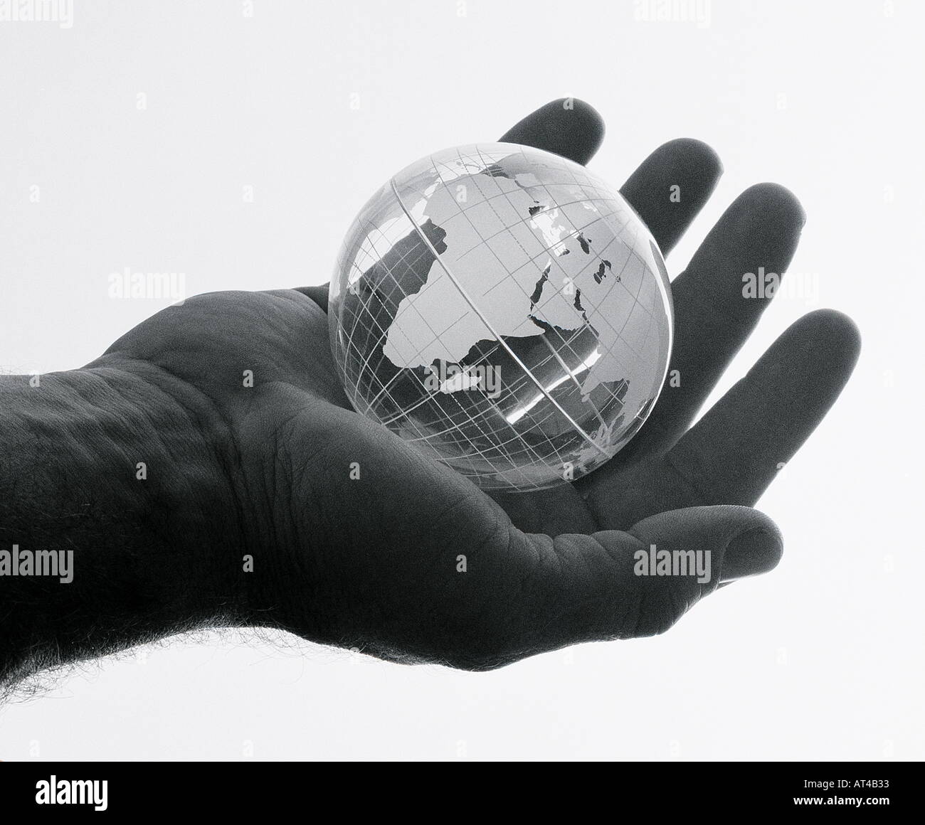 The Whole World in his Hand Stock Photo - Alamy
