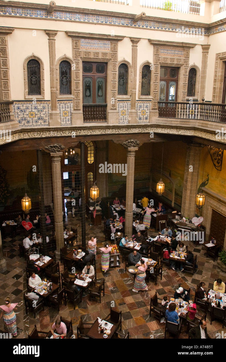 Interior balcony of "Casa de los Azulejos" (House of tiles) in Mexico