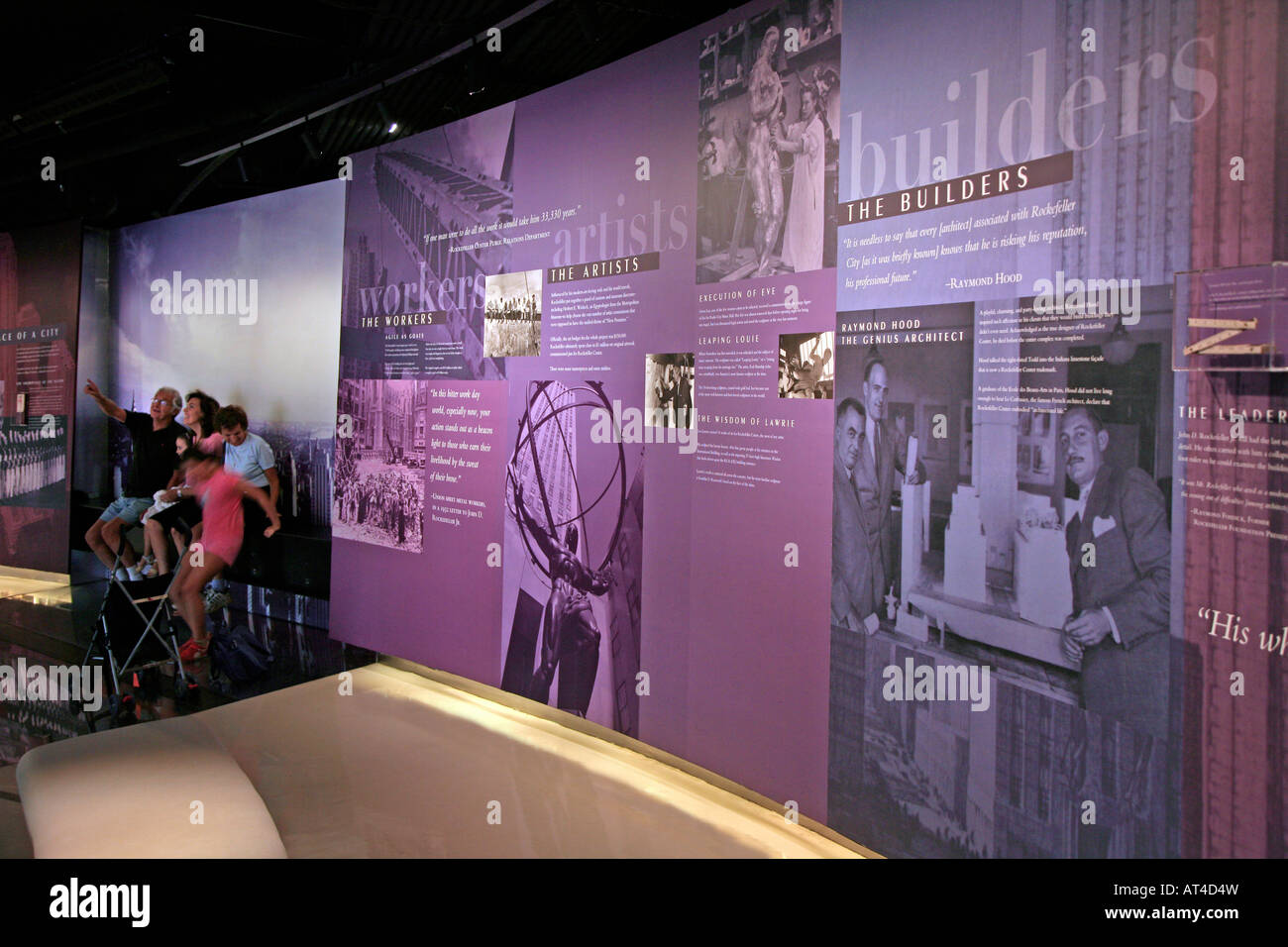 Museum inside TOP OF THE ROCK ROCKEFELLER CENTER NEW YORK CITY Stock ...