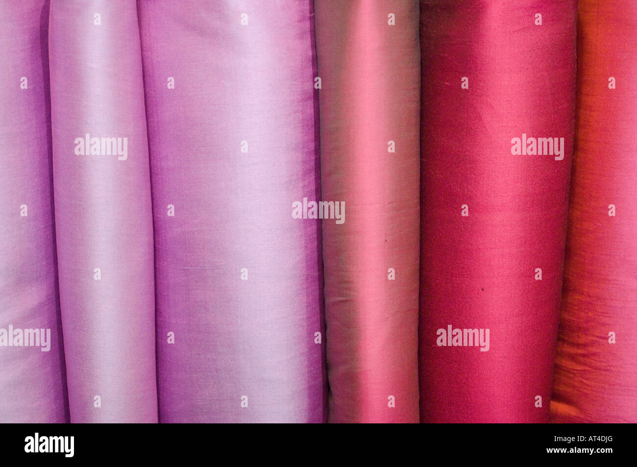 Traditionally made silk fabric in the handicraft village of Bo Sang