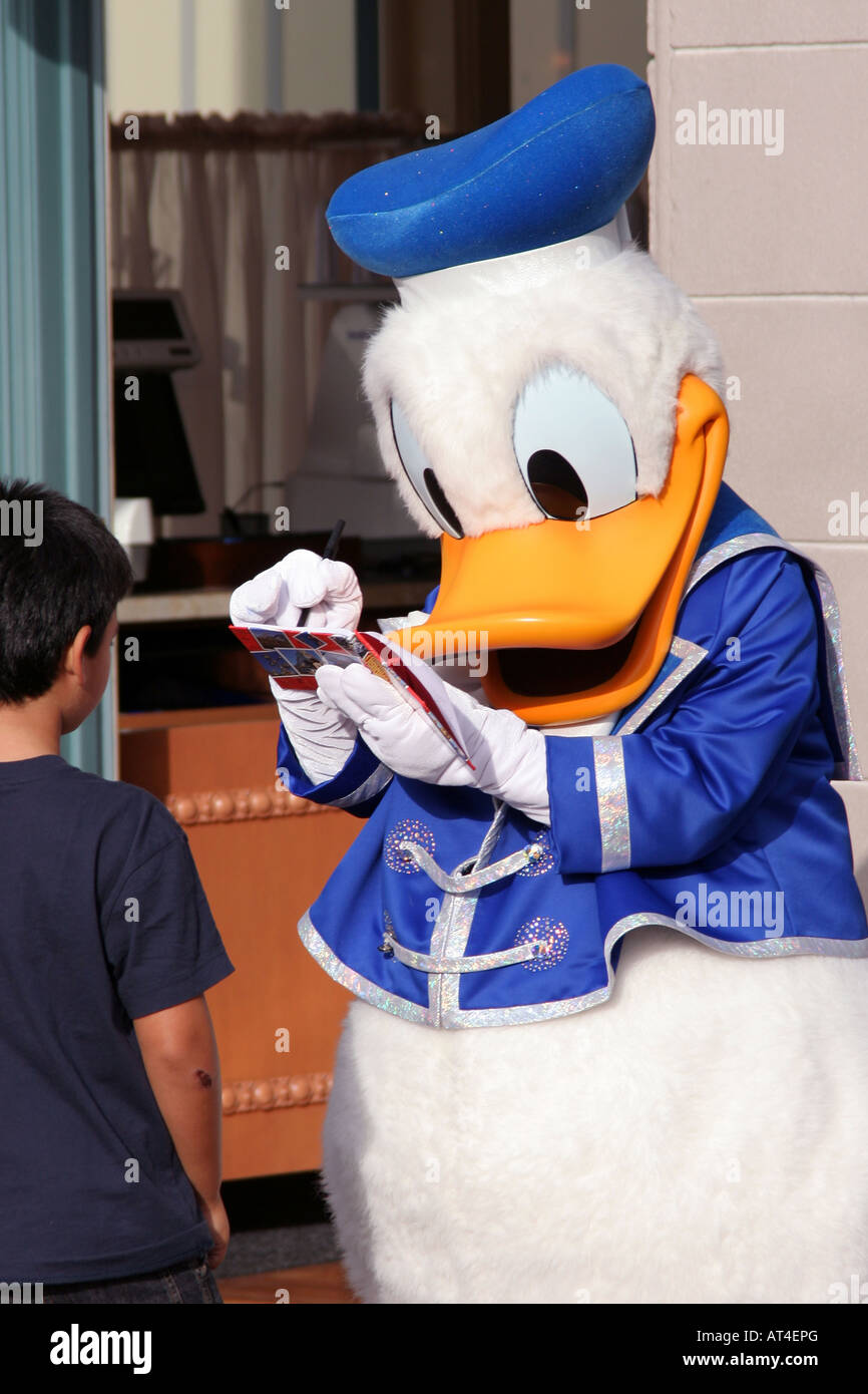 Daffy Duck at Disneyland California Stock Photo