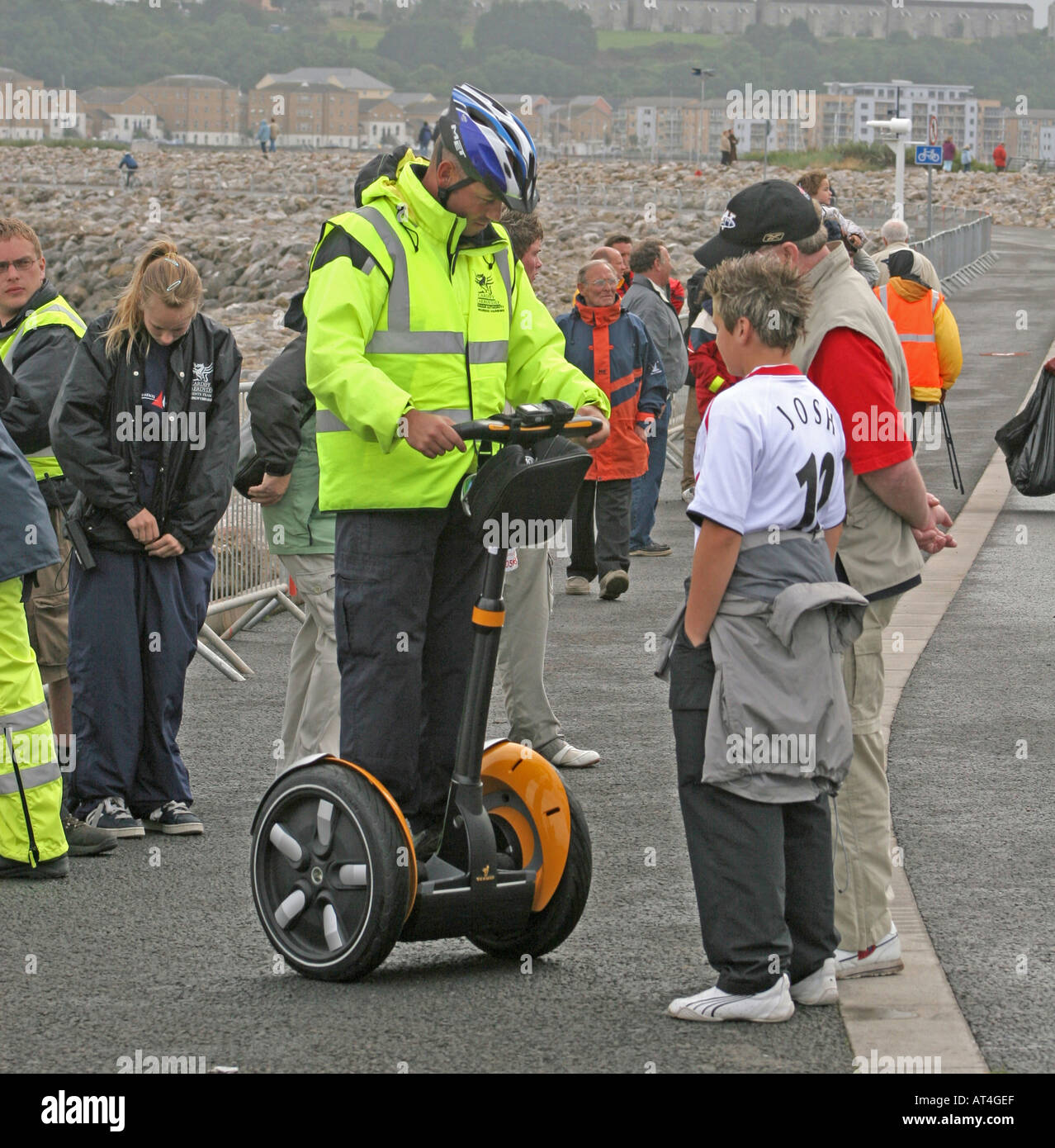 New Transport for Bay Wardens Cardiff Bay South Wales Stock Photo