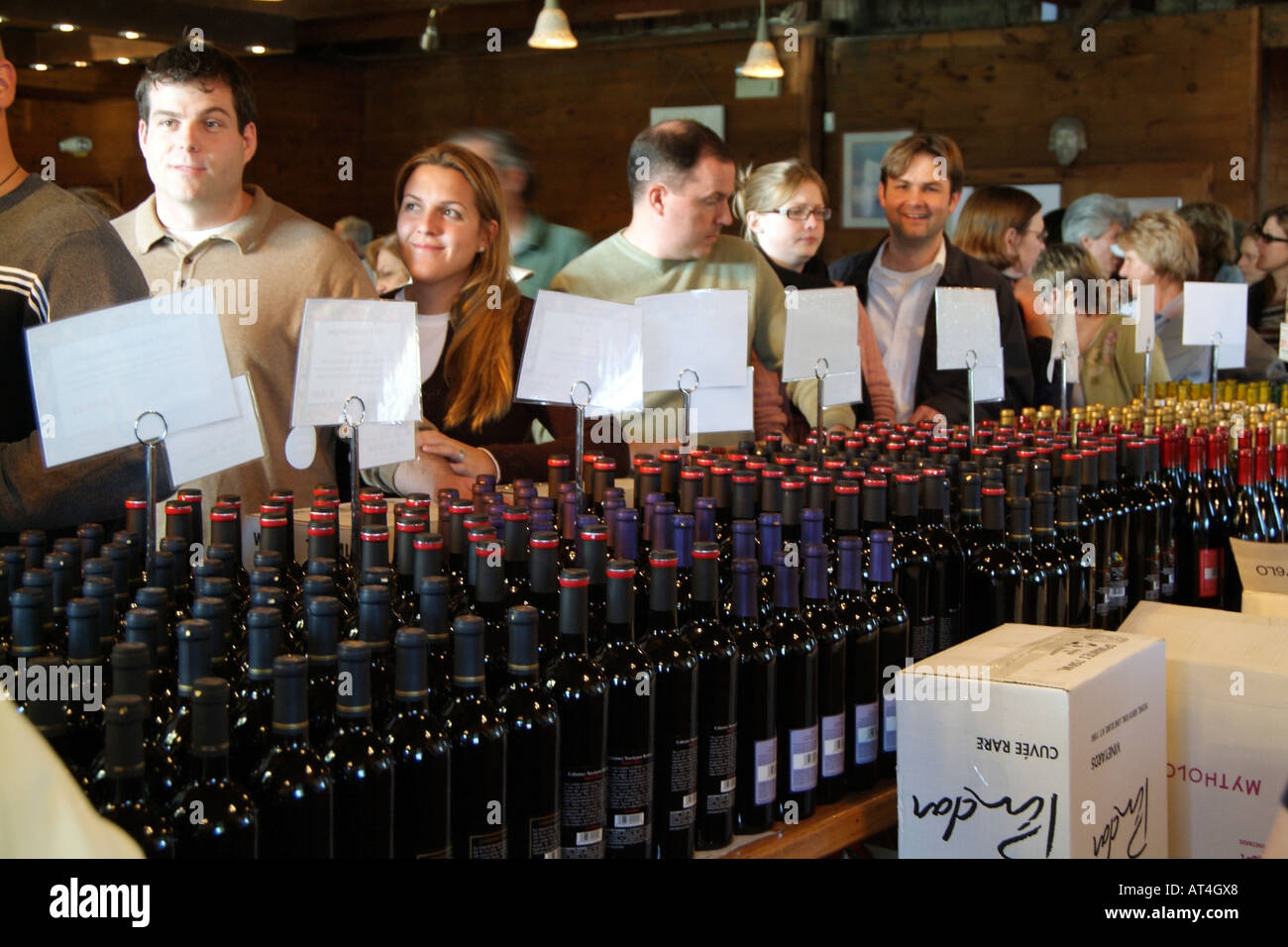 Pindar Vineyards at Peconic on Long Island New York USA. Visitors