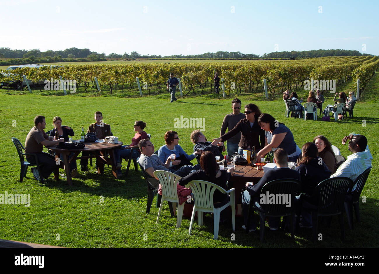 Pindar Vineyards at Peconic on Long Island New York USA. Visitors