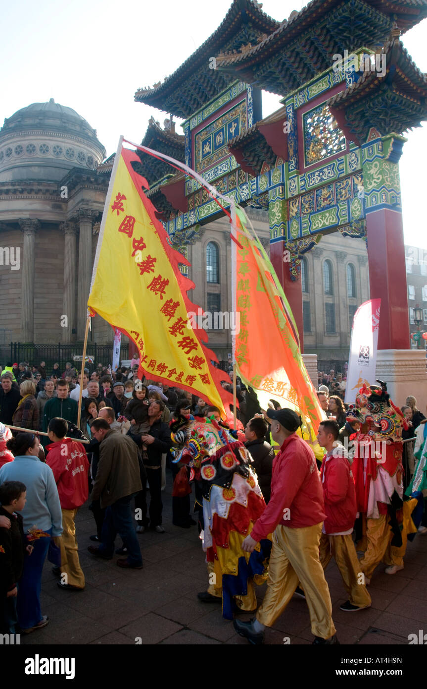 parade through the Chinese Arch at Chinese new year celebrations