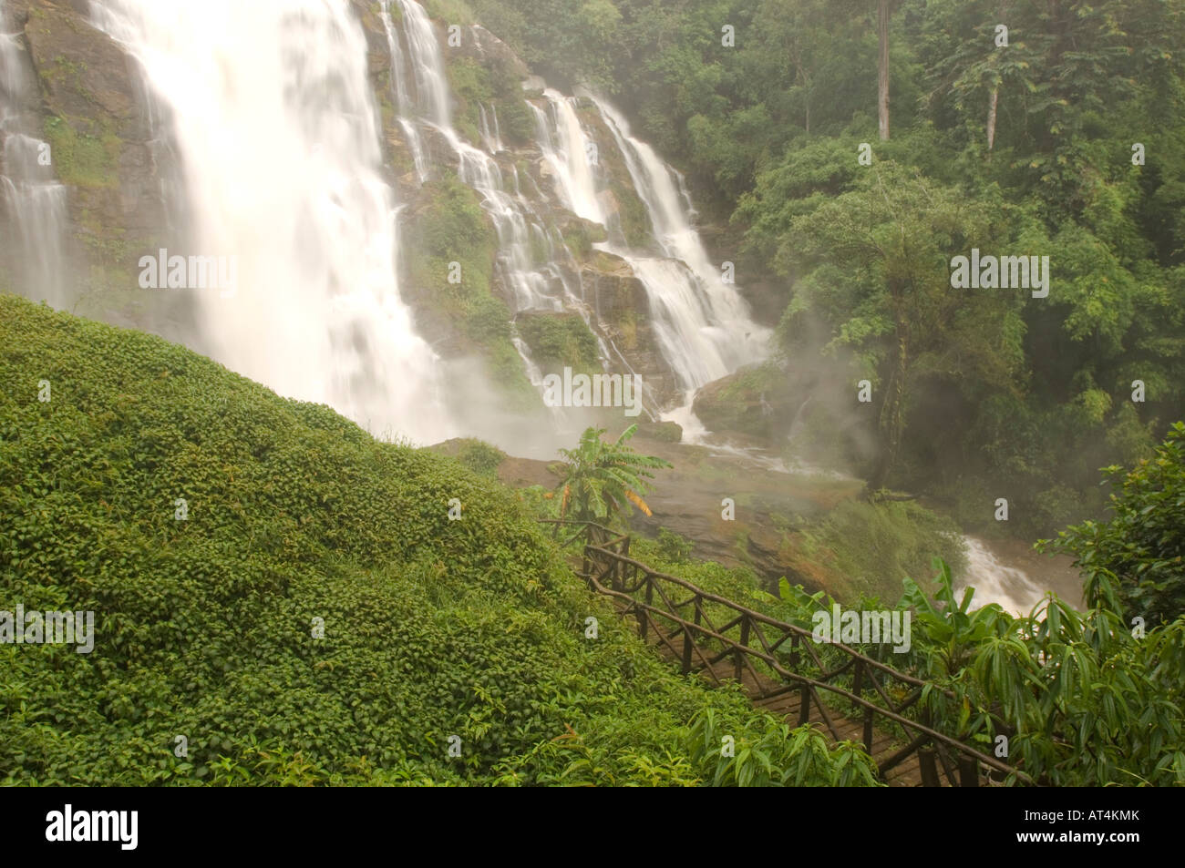 Vachiratharn waterfall Doi Inthanon National Park Thailand Stock Photo