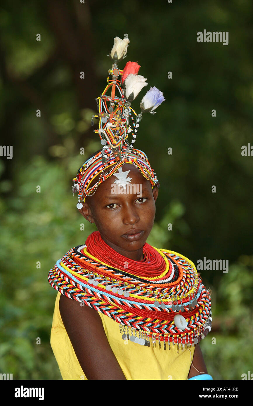 Young woman from the samburu tribe hires stock photography and images