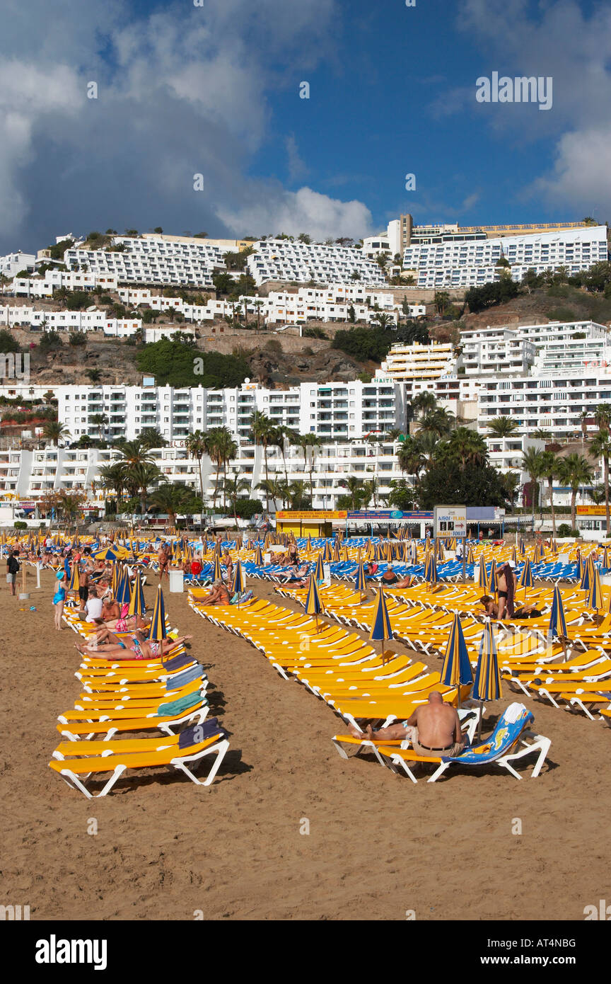 Puerto Rico beach on Gran Canaria in the Canary islands Stock Photo