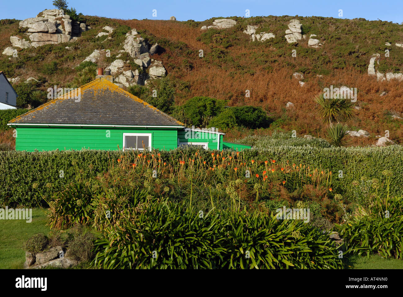House on the island of Bryher, Scilly Isles, UK Stock Photo Alamy