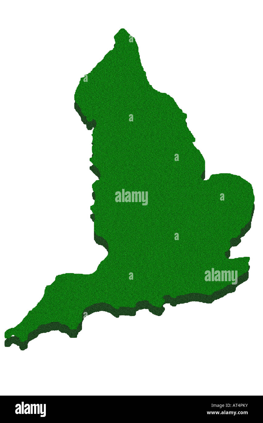 Outline map of England Stock Photo