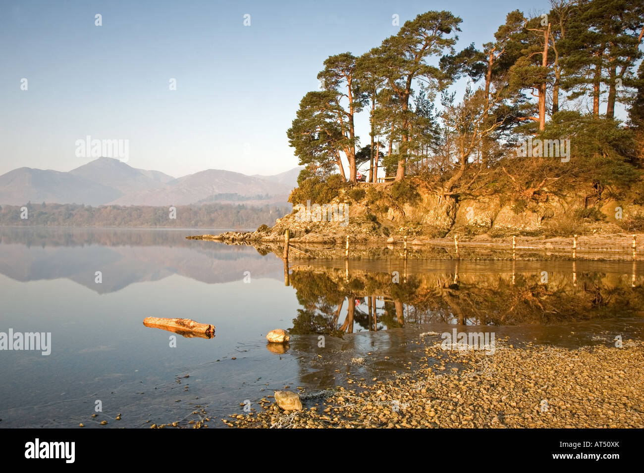 Friars crag at Derwent Water, Lake District National Park Cumbria UK