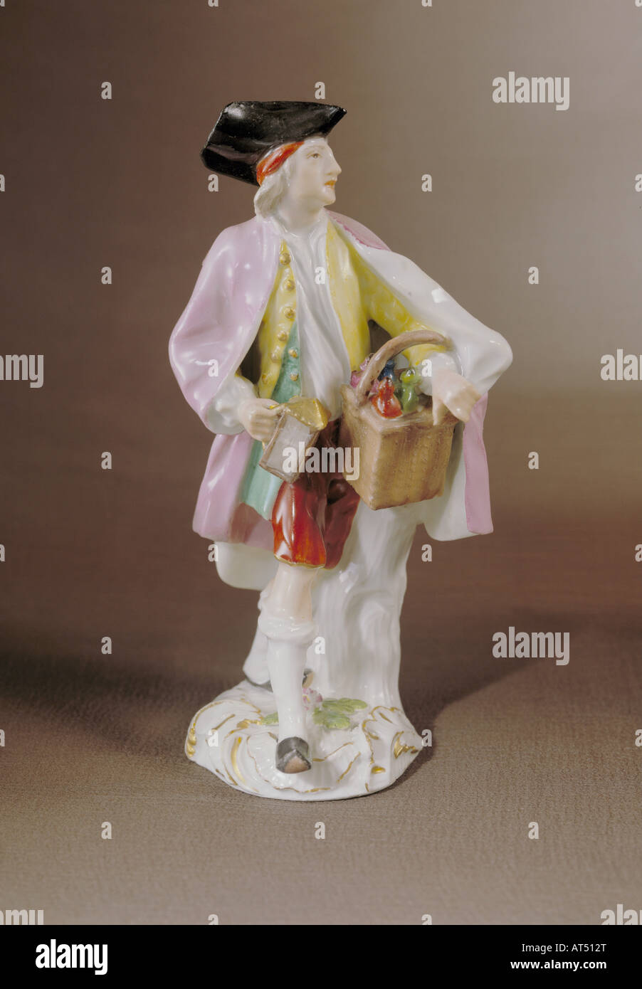 fine arts, porcelain, Meissen porcelain, "Absynthverkaeufer" (absinthe seller), height 14.3 cm, design probably by Peter Reinicke (1715 - 1768), Meissen, Germany, circa 1753 / 1755, private collection, Artist's Copyright has not to be cleared Stock Photo