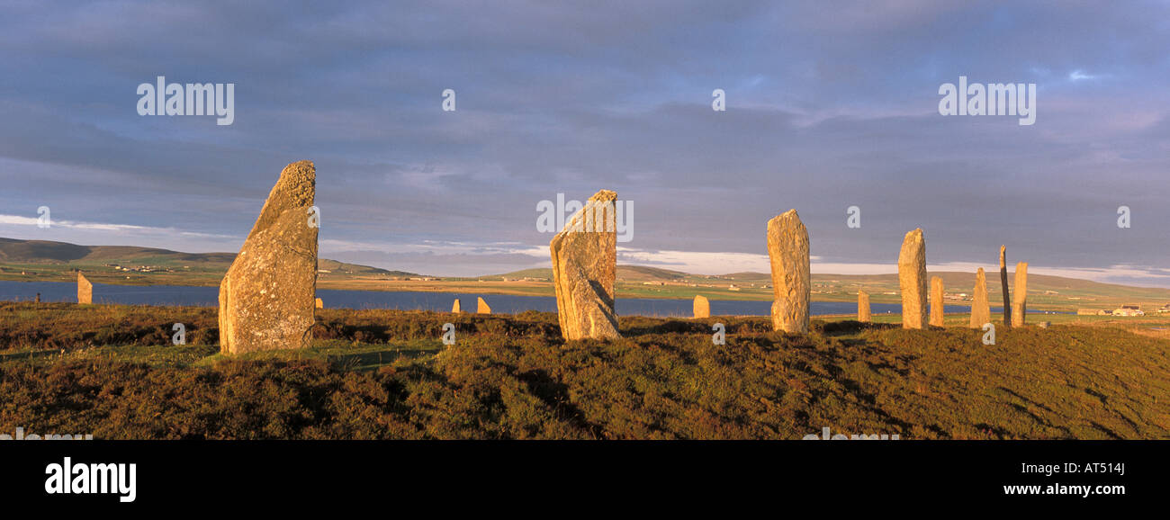 Ring of Brodgar Standing Stones Mainland Orkney Scotland Stock Photo