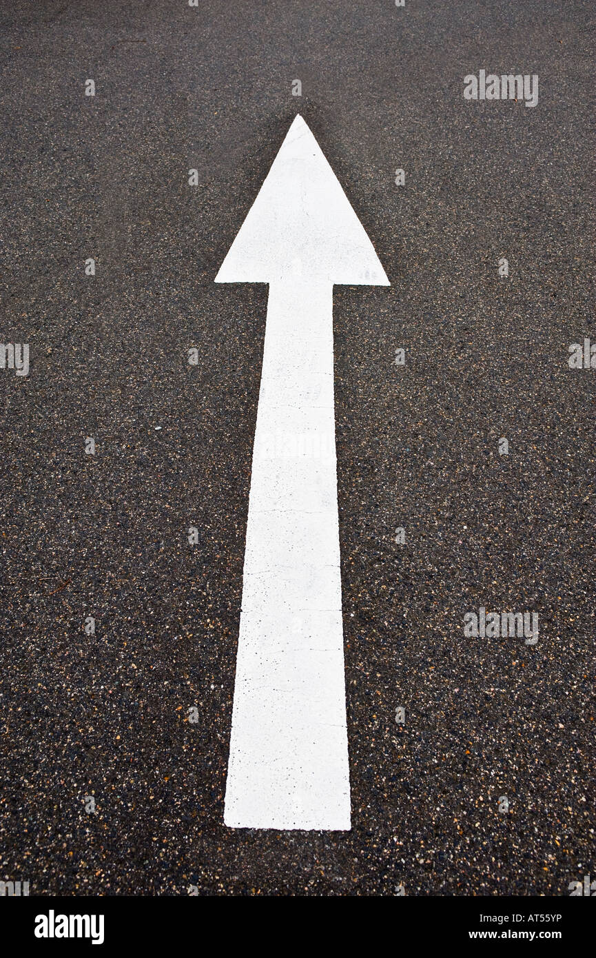 Road direction arrow Stock Photo Alamy
