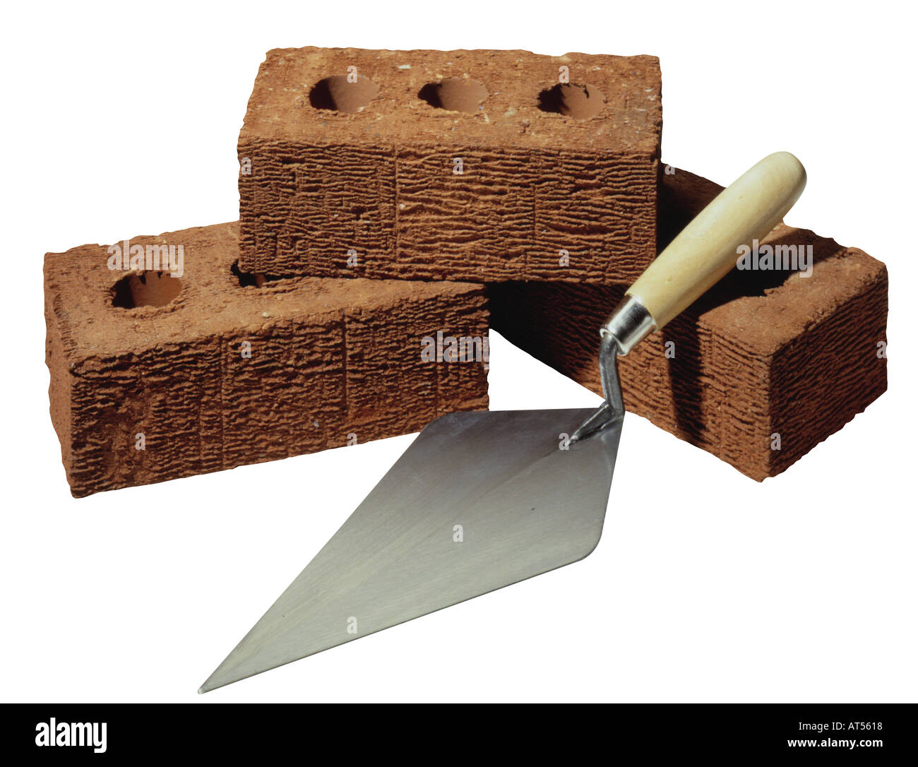 Photograph of trowel and bricks Stock Photo Alamy