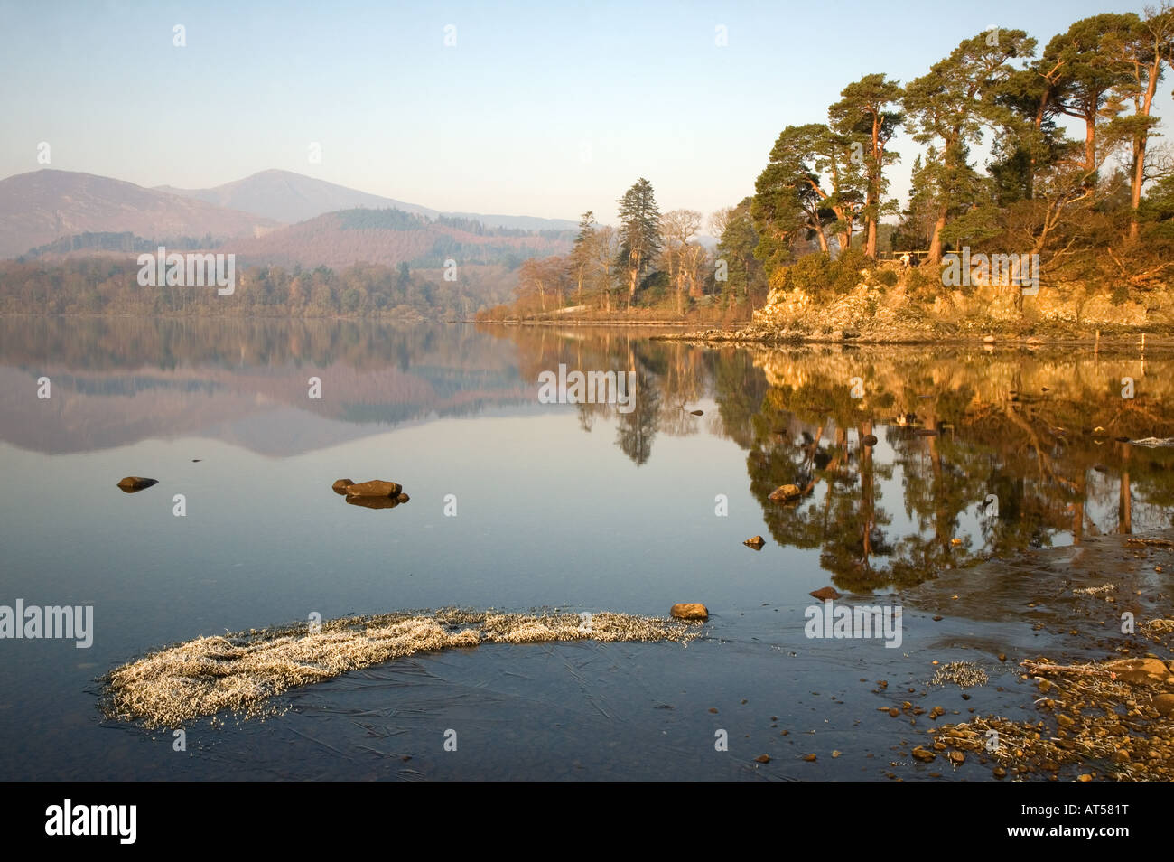 Friars crag at Derwent Water, Lake District National Park Cumbria UK