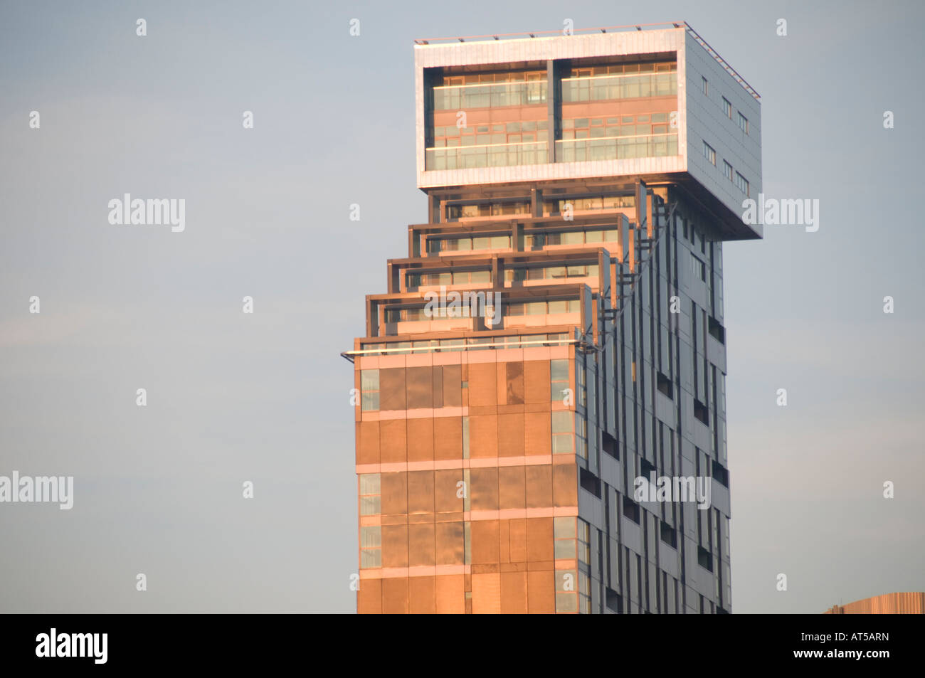 The unity building liverpool with two apartments in the shoebox at the