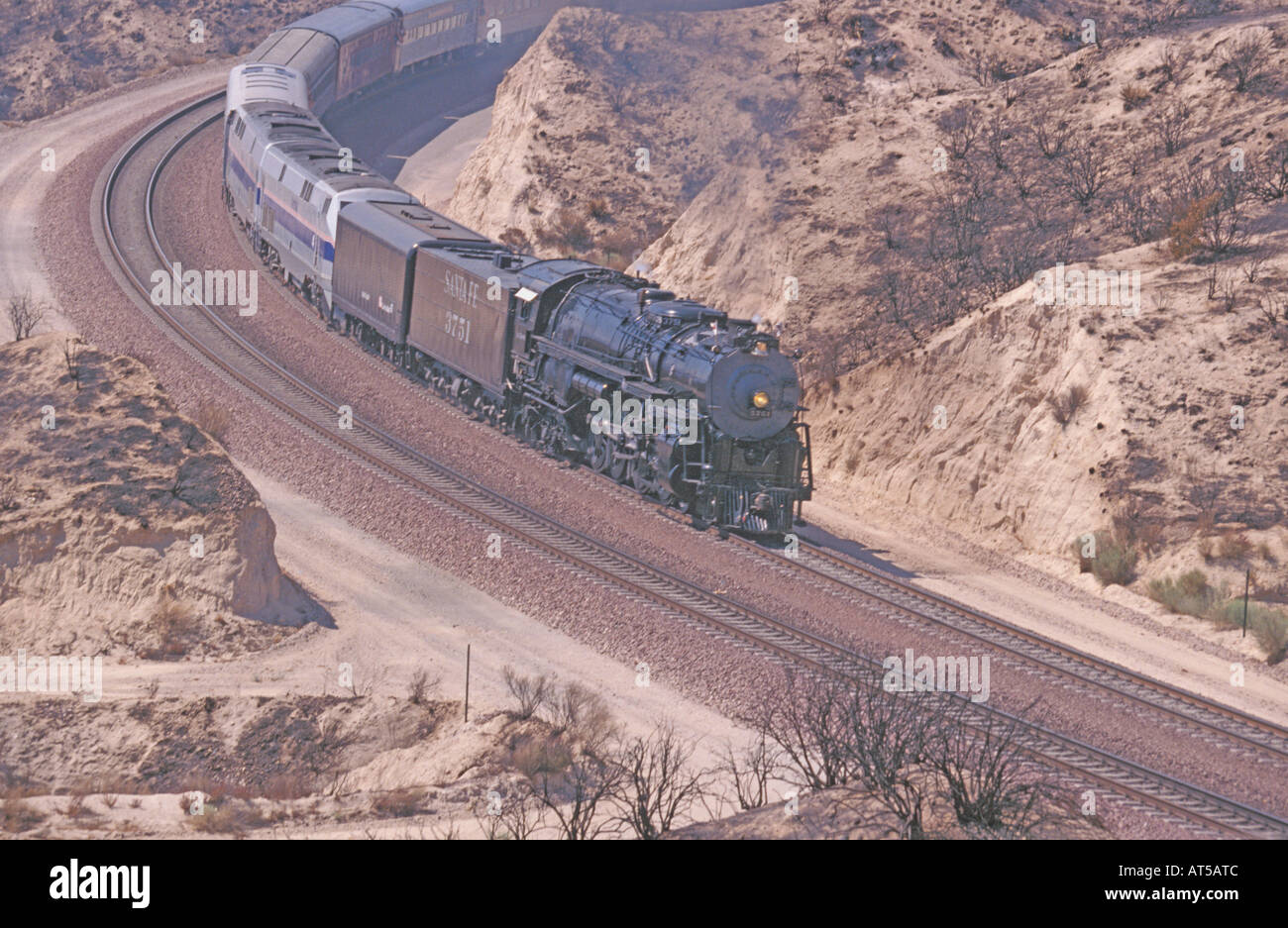 Steam engine type 4 8 4 Stock Photo