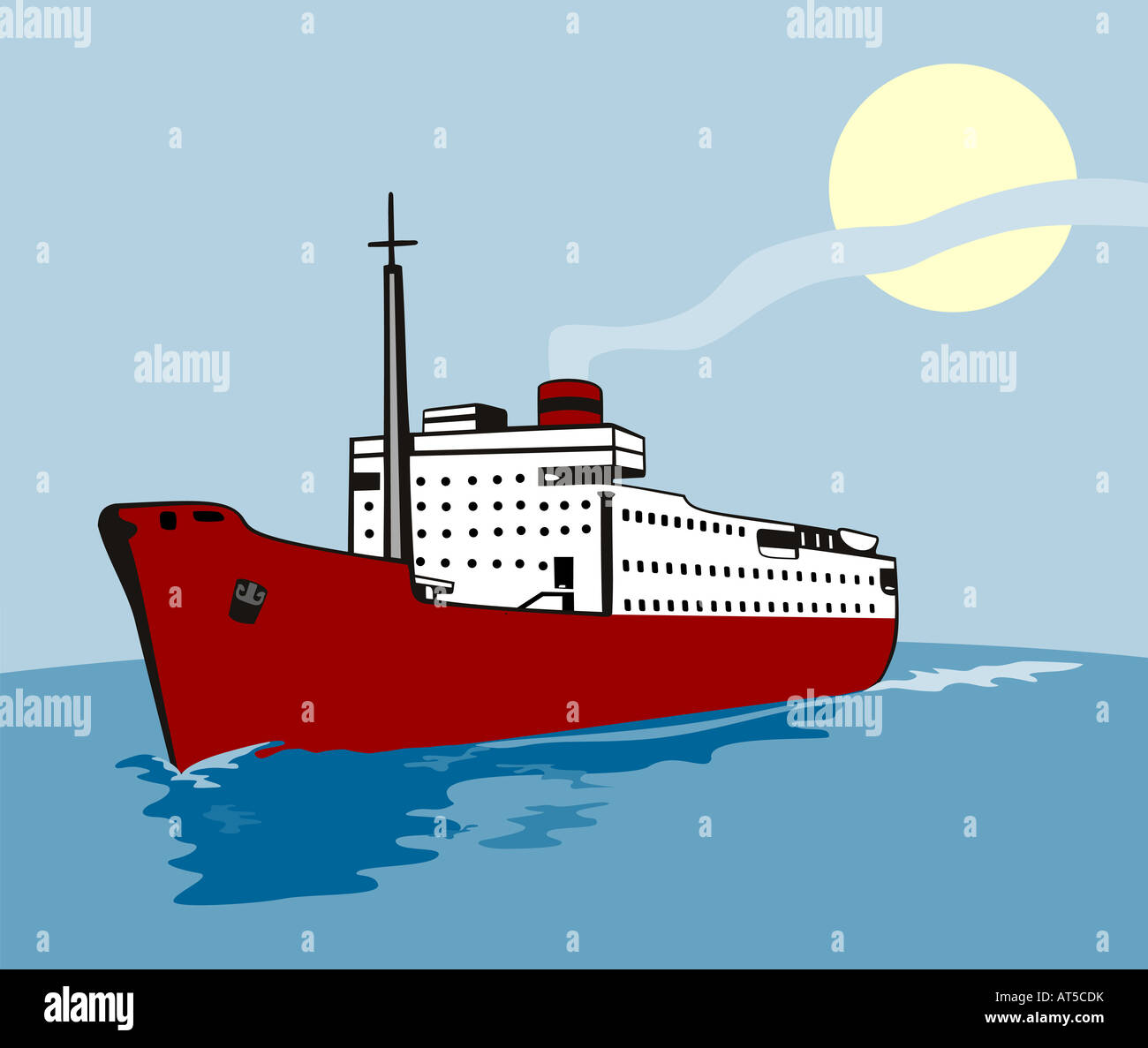 passenger cargo ship sailing at sea Stock Photo Alamy