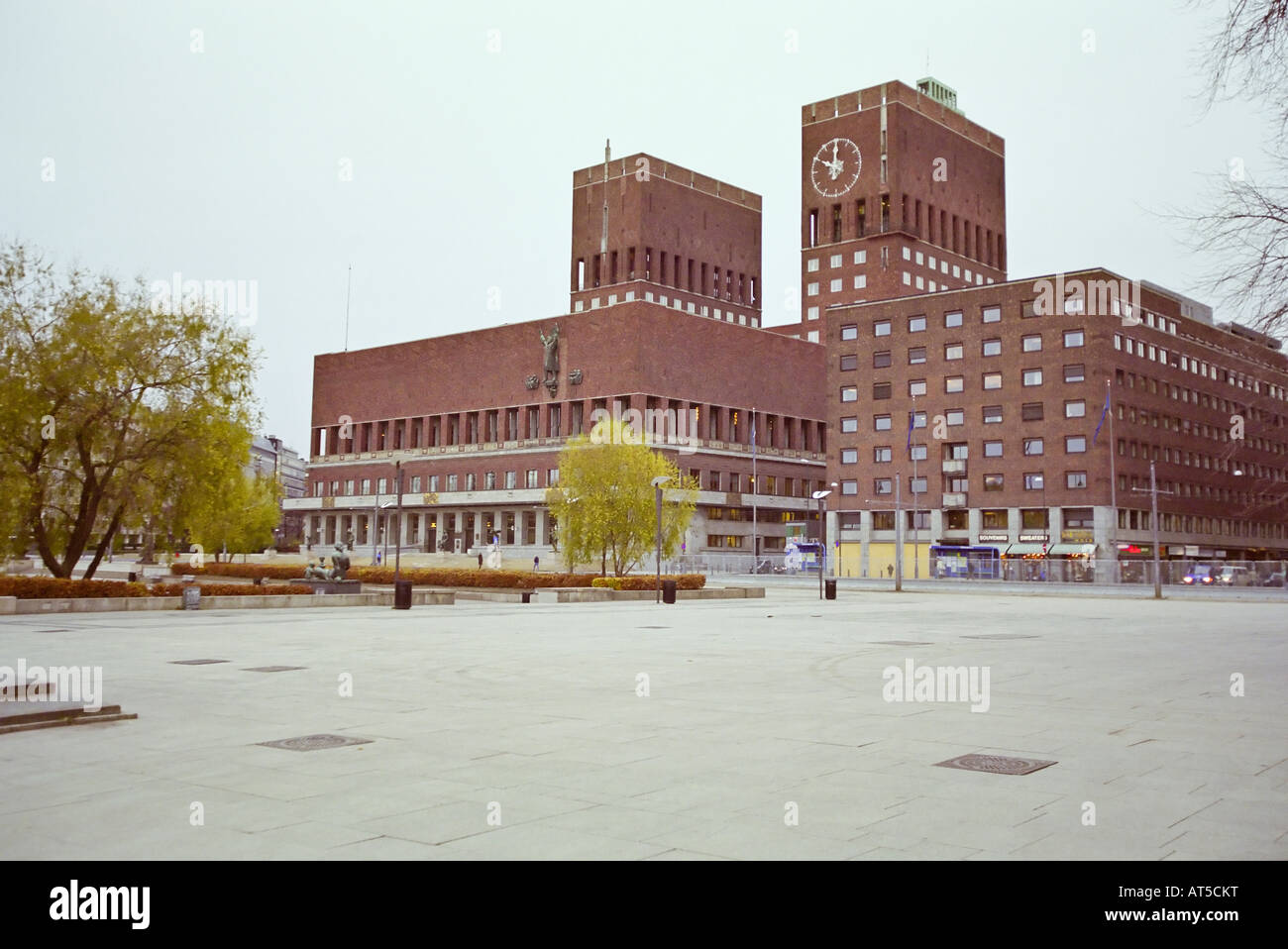 Exterior of Oslo City Hall, the RadHus, Norway, Venue of the Nobel ...