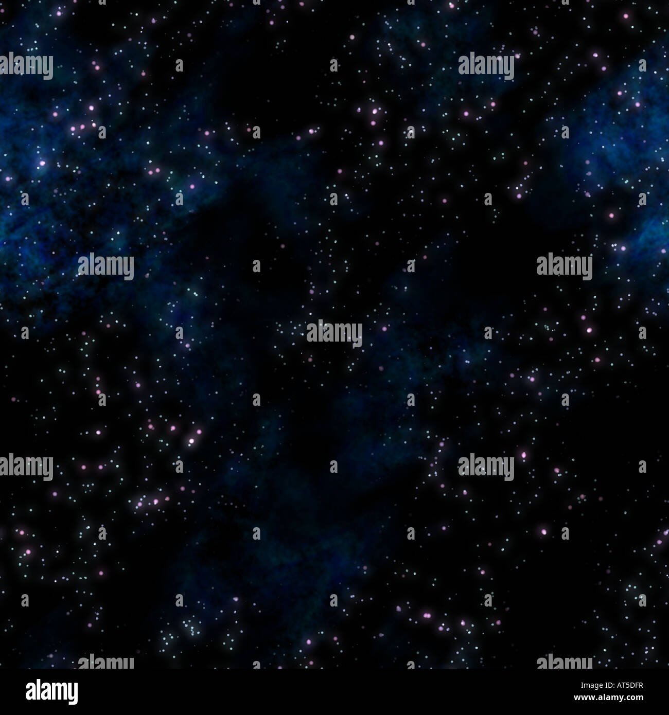 image of stars and nebula clouds in deep space Stock Photo