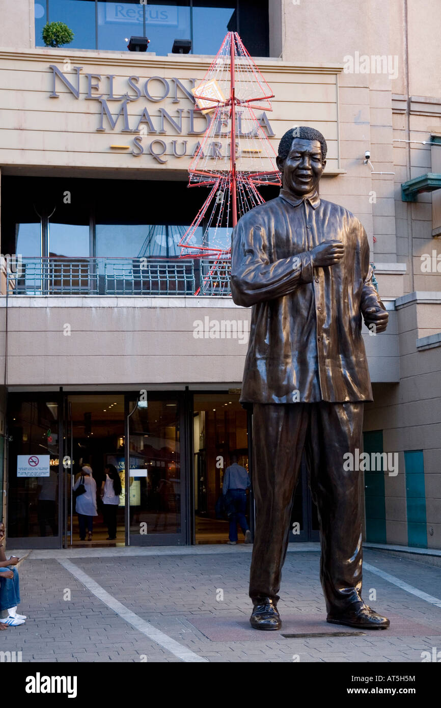 South Africa Sandton Johannesburg A statue of Nelson Mandela at Nelson