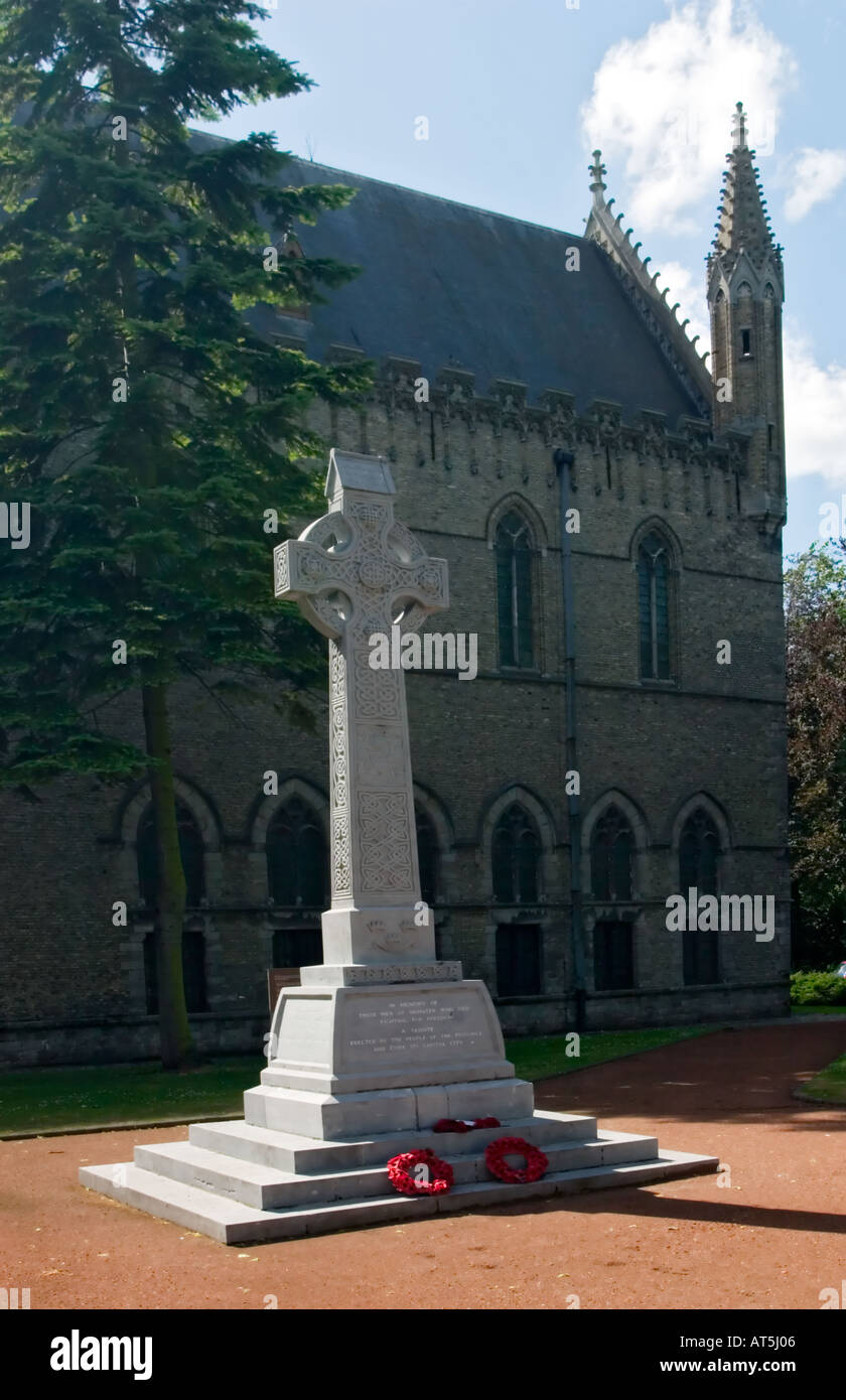 World War 1 Memorial to men from Munster in Ireland Ypres Belgium Stock Photo