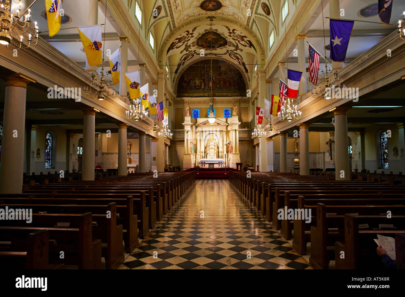 inside st louis cathedral new orleans louisiana usa stock photo