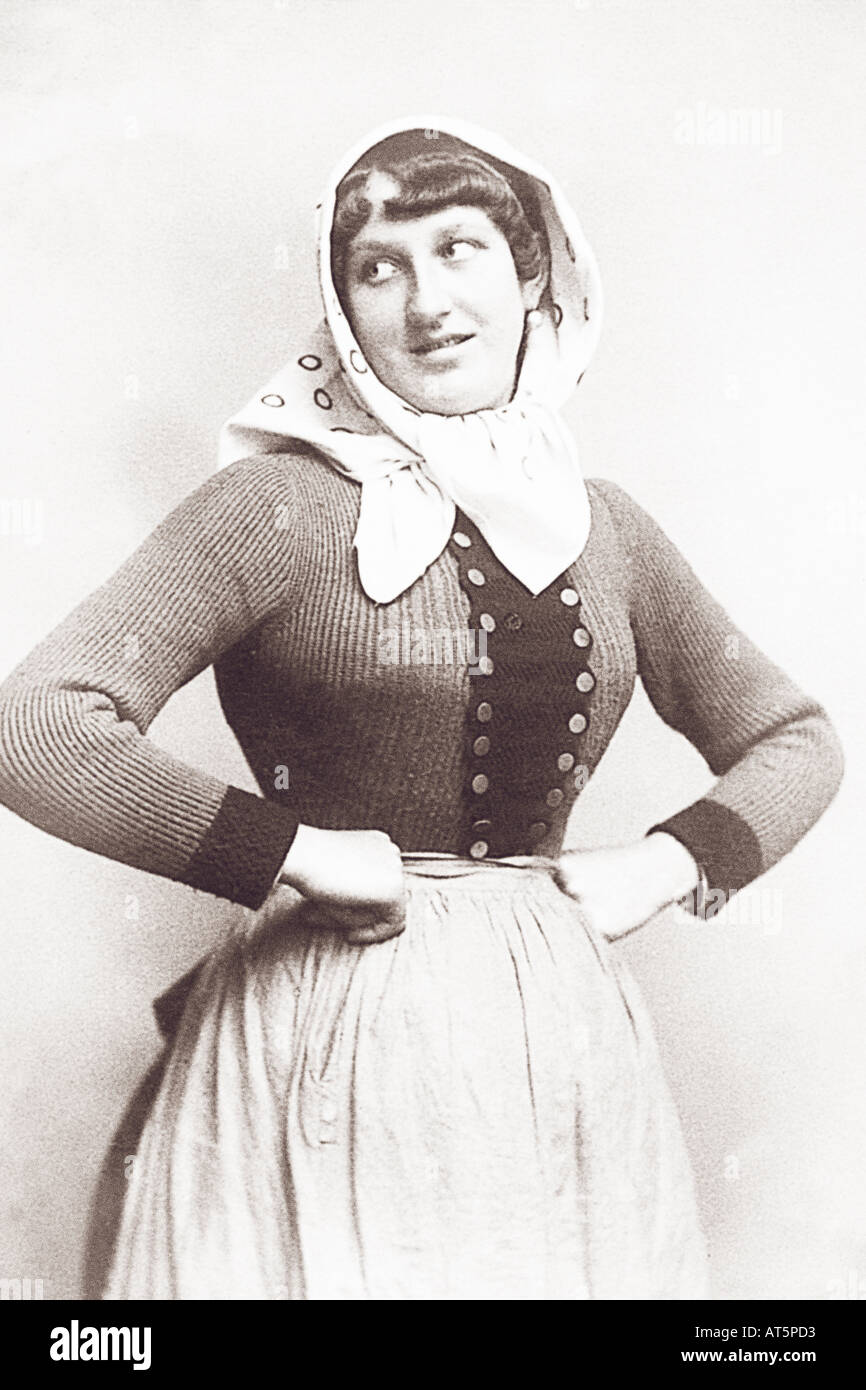 Volksbilder Frau 1900 Stock Photo