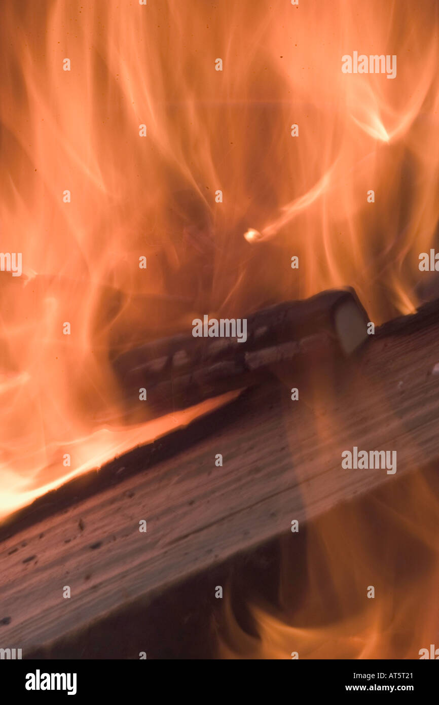 Wärmendes Feuer Stock Photo