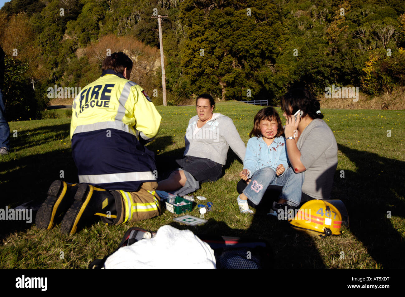 Car accident casualty, Wellington, New Zealand Stock Photo Alamy