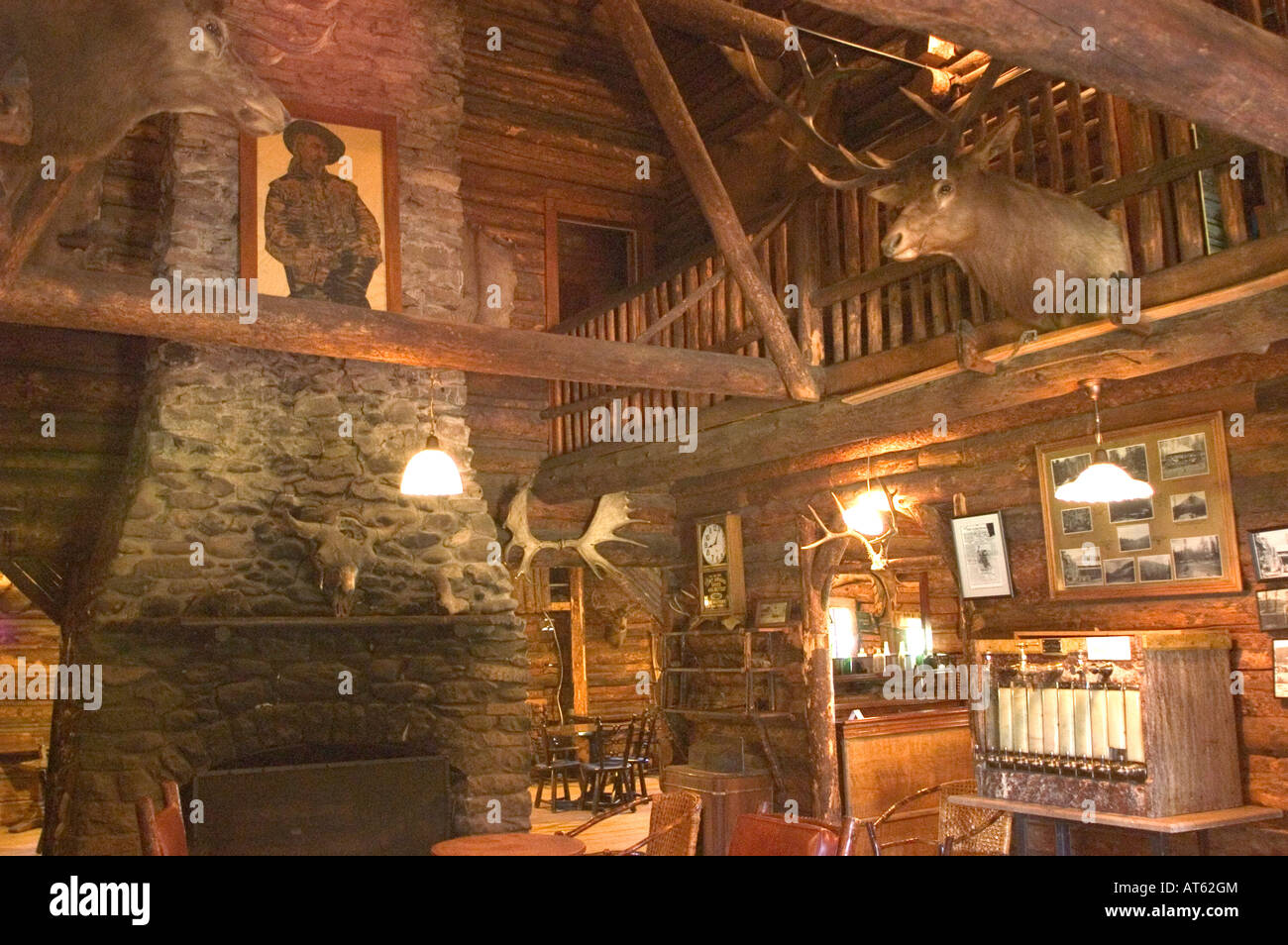 Bill's hunting lodge, Tepee, is a log cabin accommodation not far Cody, WY Stock Photo - Alamy