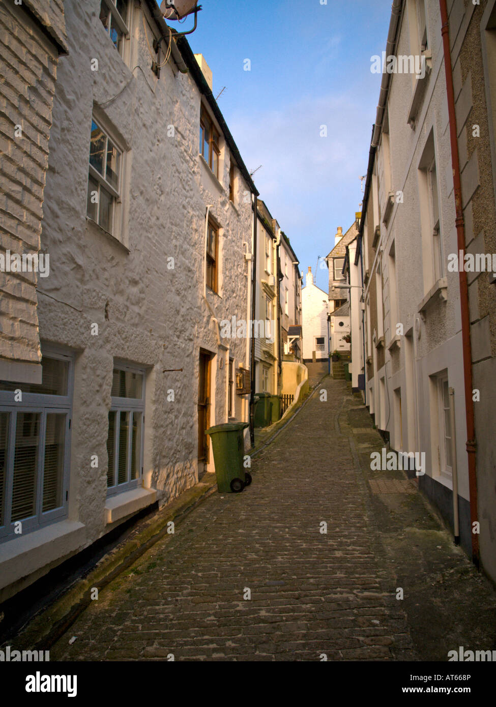 Cobbled street, St Ives Stock Photo