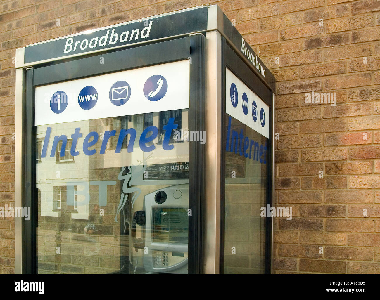 bt british telecom phone box offering broadband internet connection Stock  Photo - Alamy