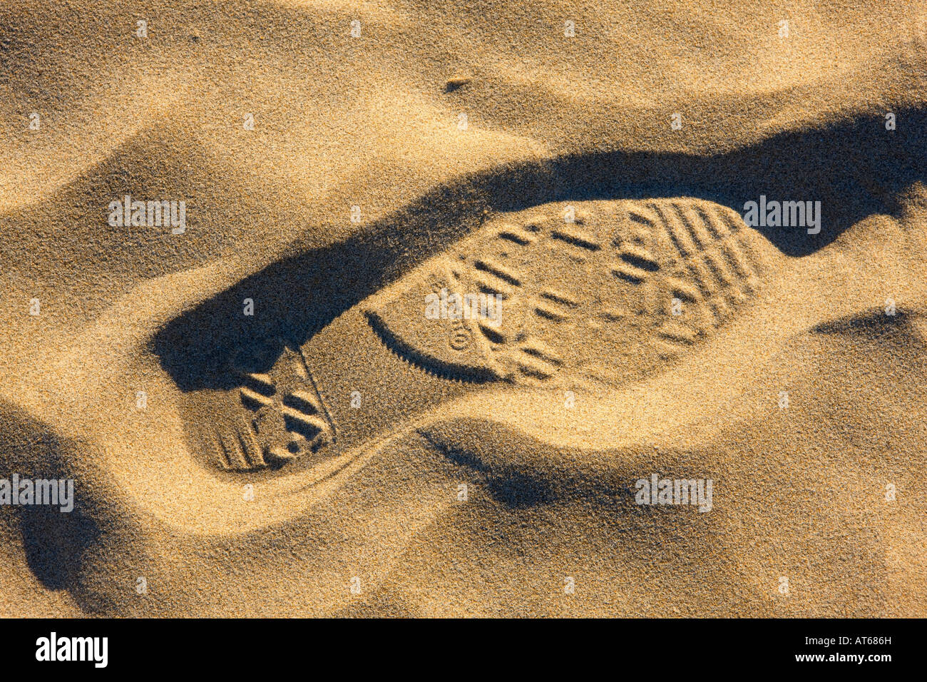 Footprint in the sand Stock Photo Alamy